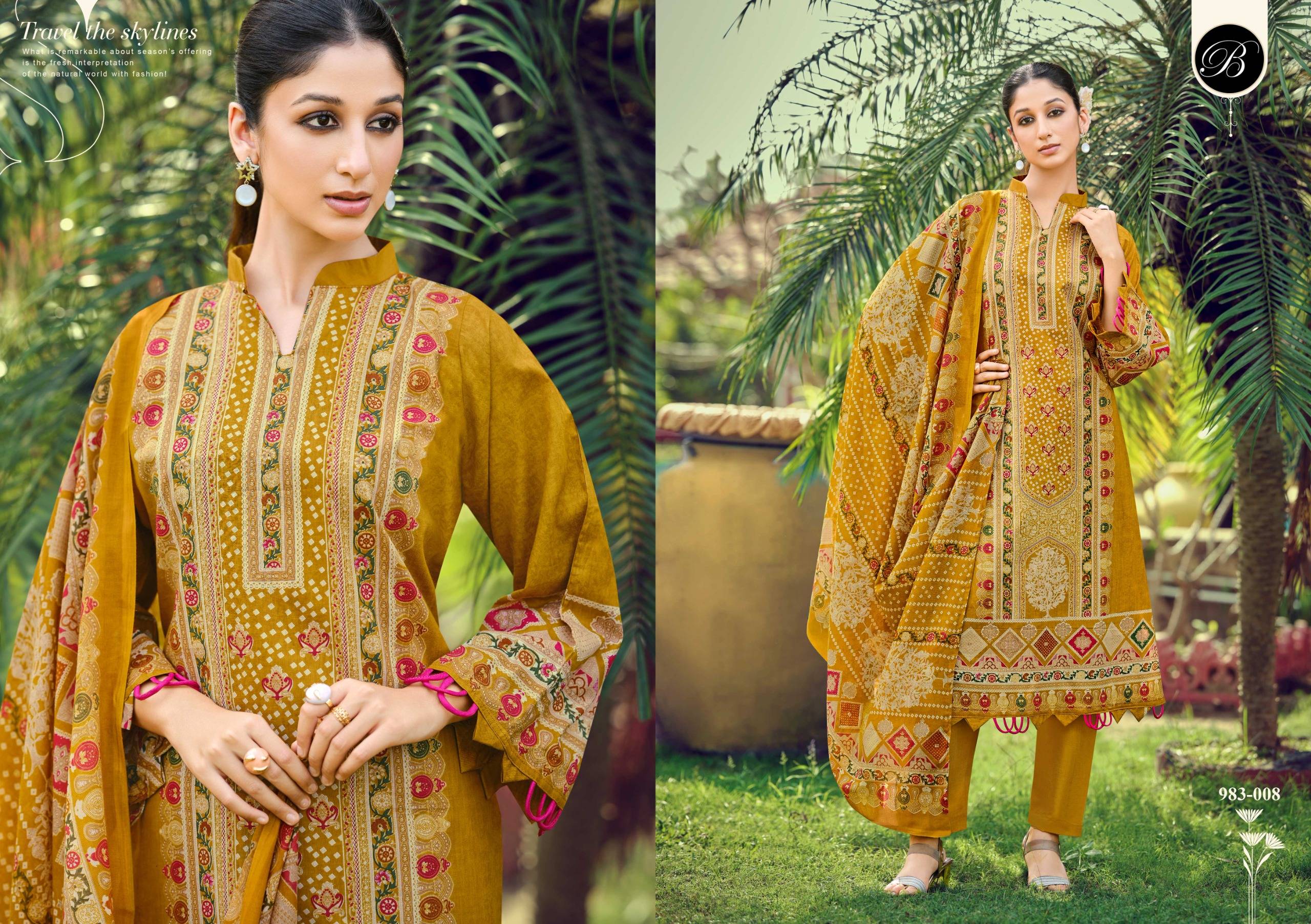 FARZANA by BelliZa DesigNer 981-001 TO 981-006 SERIES Pakistani Stylish Embroidered Pure Cotton READYMADE COLLECTION At Wholesale Price